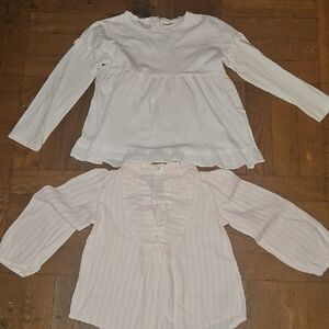Gap And ZARA 100%cotton Tops Size 4-5